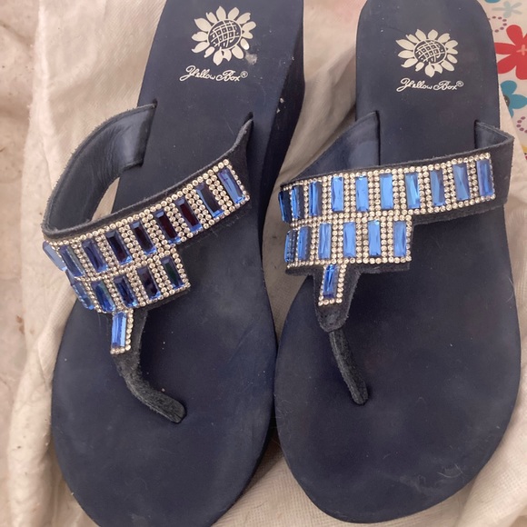 Shoes - 5/$25 Yellow box Navy blue thong